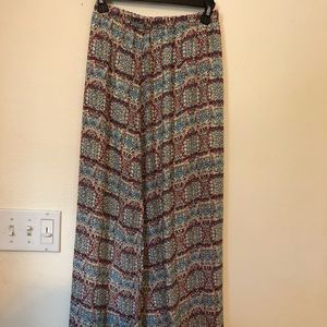 long maxi skirt with small slit
